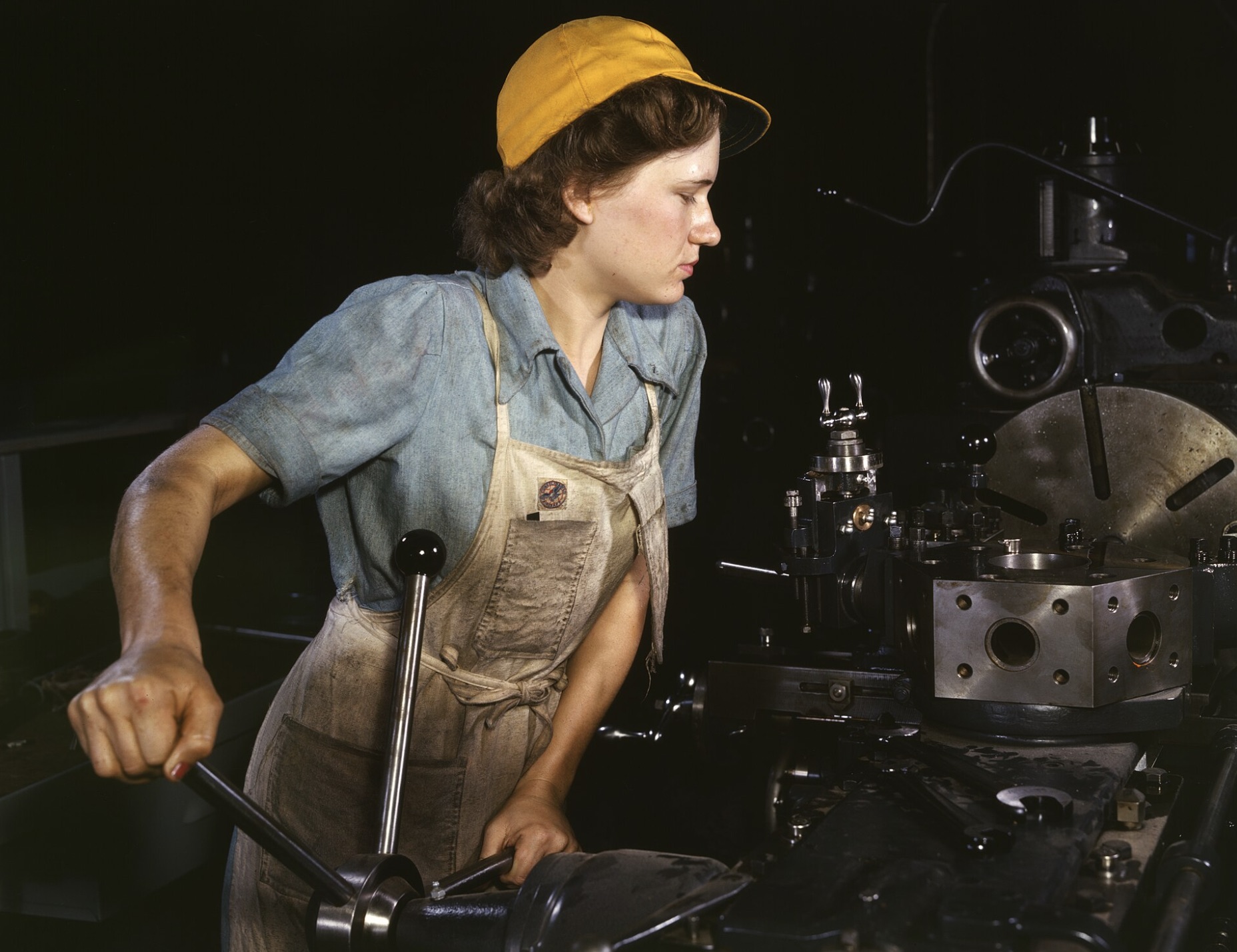 A female factory worker in Fort Worth, Texas 
